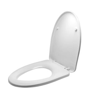 Jangwon Quiet Noise Slow-Down Toilet Seat Extra Large | Silent Soft-Closing Seat with Hydraulic Damper | Easy Installation for Comfortable Bathroom Use