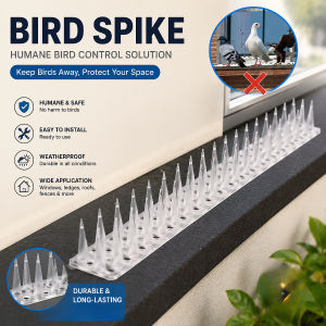 DIY Plastic Bird Repellent Anti-Pigeon Anti-Bird Squirrel Garden Fence Control Transparent Spikes