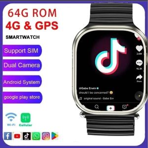 【4G SIM Card】Smart Watch  GS29 Ultra Man Woman Kid GPS Face ID Video Call Smartwatch Google APP Download WIFI Play TIKTOK Easy Payment NFC