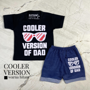 Setelan Cool versi Daddy - Kaos & Celana Pendek Katun Lembut untuk Bayi Laki-Laki 0-12 Bulan