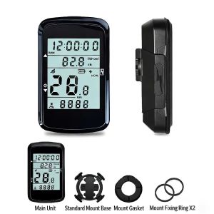 MEEU Rechargeable Bike Speedometer 2.4 Inch Screen Waterproof Mountain Bike Bracket Cycling Equipment Ultralight Electronic Stopwatch Outdoor Cycling