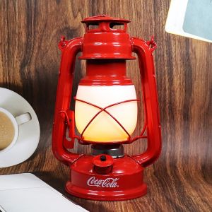 Coca-cola Retro Portable LED kerosene lantern outdoor lighting decorations simulation of the flame