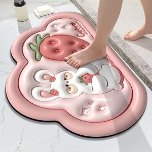 Keset Kaki Kamar Mandi 5D Motif Lucu Anti Slip Diamomite Menyerap Air / Keset Kaki Motif Terlaris