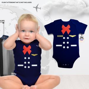 Baby Onesies PH Stewardess Career Baby Onesie 0-12 months Newborn Baby Girl Boy Flight Attendant Monthly Bodysuit