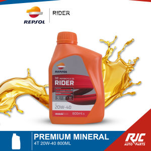 REPSOL PREMIUM MINERAL  RIDER 4T 20W-40 800ML  ( 1 PC )