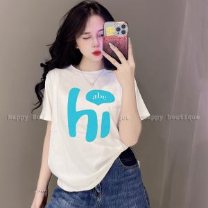 Áo Thun Thái Nữ Dáng Vừa Cotton 100% Mềm Mịn Mát 40~60kg (Mã A70 Hi ABC) Từ 40 Đến 60kg Phong Cách Cá Tính Độc Đáo