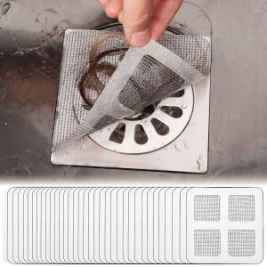 50 PCS Disposable Drainage Convenient Collector Floor Sewage Sticker Anti-Blocking Anti-Insect Filter Debris Paste Fiber Sticker