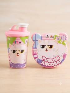 Lunch Box Catania Set + Tumbler / Box Kotak Bekal Anak / Tempat Makan Sekolah Bonus Botol Kado Souvenir Ultah