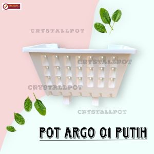 pot tanaman merambat plastik gantung tempel argo 01 putih 22cm - ARGO 01 PUTIH