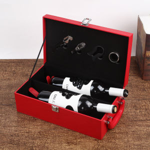 กล่องไวน์แดงพกพาขนาด 2 ขวดพร้อมอุปกรณ์4ชิ้น ลายหนังจรเข้ มีให้เลือก 3 สี หนังสัมผัสนุ่มใส่ไวน์ขนาด750mlได้ พร้อมส่ง กล่องใส่ไวน์ 2 ขวด กล่องใส่ไวน์แดง - Lazada