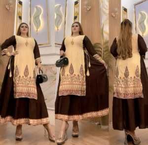 Gamis Wanita – Hindi Lidah Fisoka Rayon Pre Miyum Motif Etnik Elegan (Standar & Jumbo)