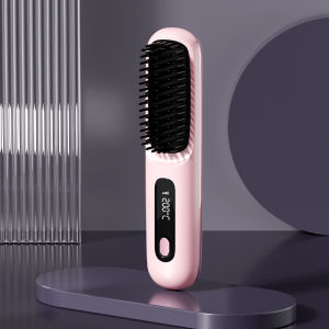 Portable Straightening and Curling Cordless Negative Ion comb Portable Hair Styling Tool Rechargeable Styling Comb
