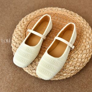 LOEI Chatrin Knit Strap Shoes - Sepatu Flat Rajut Wanita Look Manis & Feminim 7314
