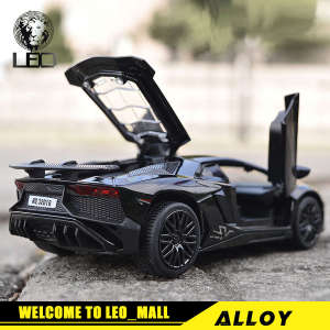 LEO 1:32 LP750-4 Sound & light effect doors can be opened diecast Alloy car model toys for boys toys for kids car for kids cars toys cheap prices