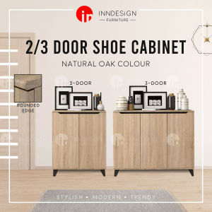 [INNDESIGN.SG] Ethen 3 Door Shoe Cabinet (Fully Assembled and Free Delivery)