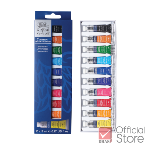 Winsor&Newton สีน้ำ ชุดสีน้ำคอทแมน 10 สี 5 มล. #0390664 จำนวน 1 ชุด