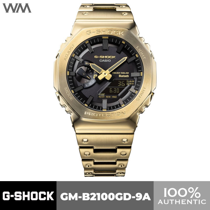 Casio G-SHOCK 2100 Series Full Metal Casioak Gold Black Dial Tough