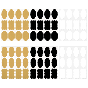 สติ๊กเกอร์บาร์โค้ดคราฟท์รูปร่างแฟนซี120ชิ้นมีกาวสำหรับ Essential โหลน้ำมันงานฝีมือและสินค้าโฮมเมด