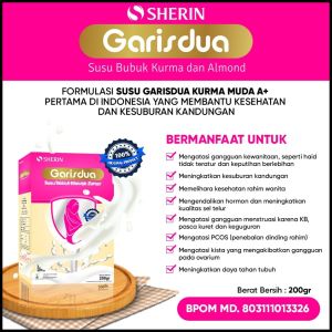 Paket 2 PCS Obat pelancar haid Susu almond kurma muda PROMIL GARISDUA 200 Gram GARIS DUA