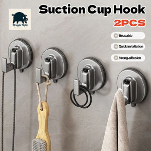 Strong Vacuum Suction Cup Hooks Single Hook No Punching Hole Shower Hooks Durable Wall Mounted Bathroom Clothes Hanger