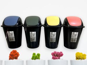 Orocan Trash Can/ Trash Bin/ Dust Bin/ Basurahan/ Waste Basket/ Garbage Bin Kitchen Cleaning Cover Plastic/Swing Type Trassh Can