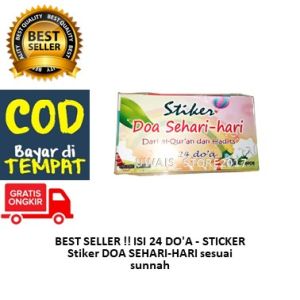 BEST SELLER !! ISI 24 DOA - STICKER Stiker DOA SEHARI-HARI sesuai sunnah