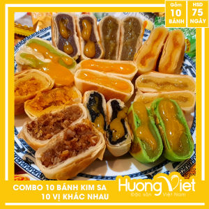 Bánh pía kim sa Tân Huê Viên mix 10 bánh 10 vị bánh pía Sóc Trăng đồ ăn vặt Sài Gòn