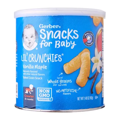 Gerber Lil Crunchies Vanilla Maple Baby Snack 8+M