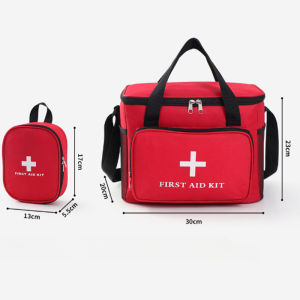 JACIRCLE  New กระเป๋าปฐมพยาบาล ชุดแพทย์ฉุกเฉิน สายคล้องไหล่สามารถปรับได้ กระเป๋ายาสามัญประจำบ้าน พกพาสะดวก