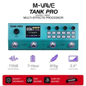 【New Arrived】 Minsine M‑VAVE TANK PRO Multi‑Effects Processor for Guitar and Bass Dual FX Looper Drum Machine