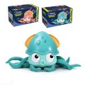 Amphibious Water Pull Wind Up Toys, Windup Swimming Octopus Pull String Crawling Octopus, Octopus Bath Toy For Kids. 