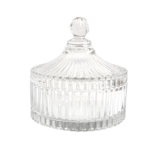 ASSORTED CRYSTAL CLEAR GLASS CANISTER