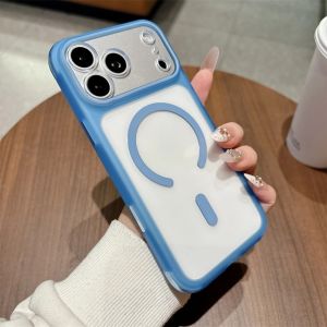 Trendy New Magnetic Kickstand Airbag Skin-Touch Matte Anti-Slip Case For iPhone 15 16 17 18 Pro Max Magnetic Cover For Magsafe