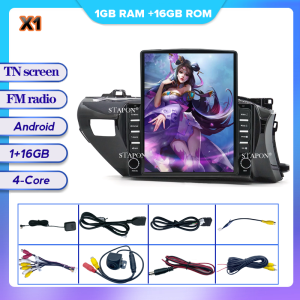 STAPON 9.7inch for TOYOTA HILUX 2016-2019Tesla style vertical screen android10.1 2GB RAM car headunit stereo with wifi GPS navigation bluetooth fm video output mirror link steering controls right hand driving 970