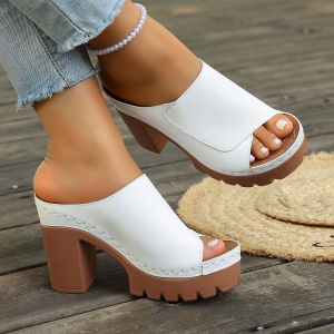 [Free Shipping] WomenS High-Heeled Sandals 2026 Summer New Collection Plus-Size Open-Toe Retro And Fashionable High Heels