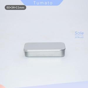 Tumato กล่องดีบุกขนาดเล็กกล่องดีบุกรูปทรงสี่เหลี่ยมผืนผ้ากล่องเก็บยาเม็ดแบบกดทำจากดีบุก