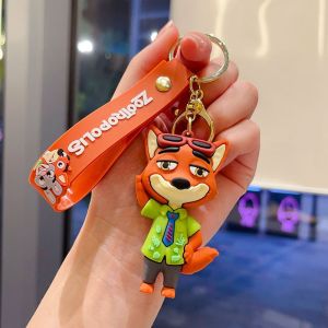 Hobibear Zootopia thỏ Judy Keychain Mặt treo hoạt hình dễ thương động vật thành phố nhân vật Charm Gắn Túi cho các cặp vợ chồng và trẻ em