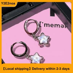 【Local shipping】 Gothic Cute Dream Fairy Moonlight Stone Star Pendant Earrings For Egirl Y2K EMO 2000s Harajuku Goth Vintage Jewelry Accessories