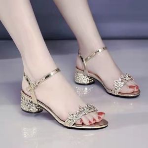 Womens Summer Fashion Versatile Heel Sandals