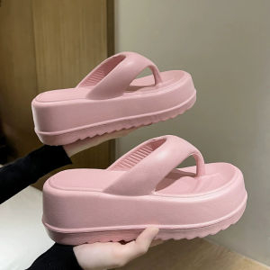 2026 Summer New Thick-Soled Flip-Flops For Women Casual Fashion Versatile Non-Slip Soft Sole Height-Increasing Sandals For Outdoor Wear
