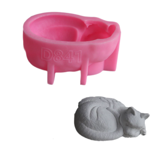 แม่พิมพ์ตกแต่งสวนแม่พิมพ์รูปสัตว์นอนแมวนอนหลับและซิลิโคนของสุนัขเหมาะสำหรับสัตว์เลี้ยง