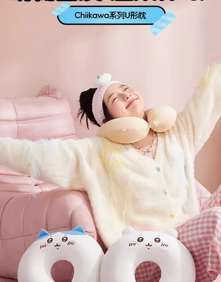 ChiiKawa X Miniso ChiiKawa Hachiware Usagi Neck Pillow Airplane Pi
