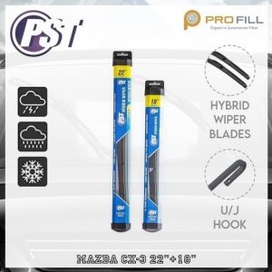PST Hybrid Wiper Blade Set [Rubber Type] - Mazda CX-3 2015-Present 22"+18"