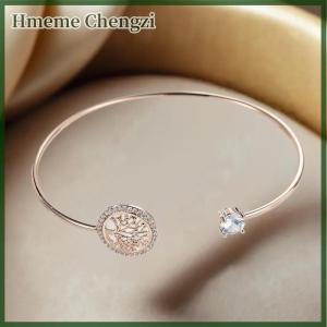 Hmeme Zircon Bracelet Tree Adjustable Bracelets For Women Fashion Wedding Bangle Jewelry Gift