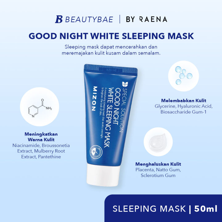 Mizon (Tube) Good Night White Sleeping Mask 50Ml | Lazada Indonesia