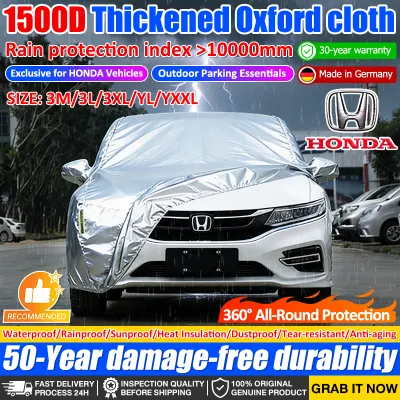 ✨HONDA custom✨1500D car cover outdoor protection 3 layer thick Aluminum film+cotton velvet car cover waterproof rainproof car cover sun protection For Honda WR-V/CITY/Civic/HR-V/CRV
