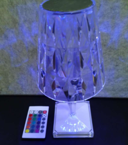 Table Lamp Romantic Crystal Night Rose Diamond