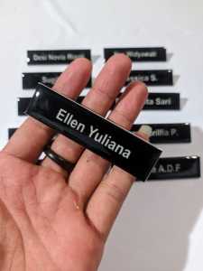 Papan Nama Dada / Name tag / Papan Nama Gold / Papan nama Satuan / Papan nama magnet