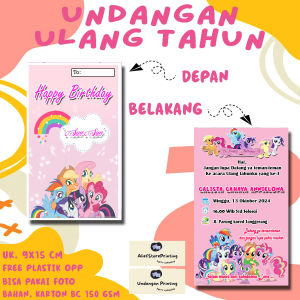 Undangan Karakter Little Pony (20 PCS/30 PCS/50 PCS/100 PCS) / Undangan ulang tahun / undangan ultah / undangan cetak / cetak undangan  / undangan anak / undangan print / undangan pesta / print undangan / undangan karakter / undangan motif