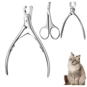 BLACKON Stainless Steel Pet Nail Clippers Nonslip Handle Heavy Duty Dog Nail Cutter Easy Use Comfortable Grip Pet Grooming Tool Home Use